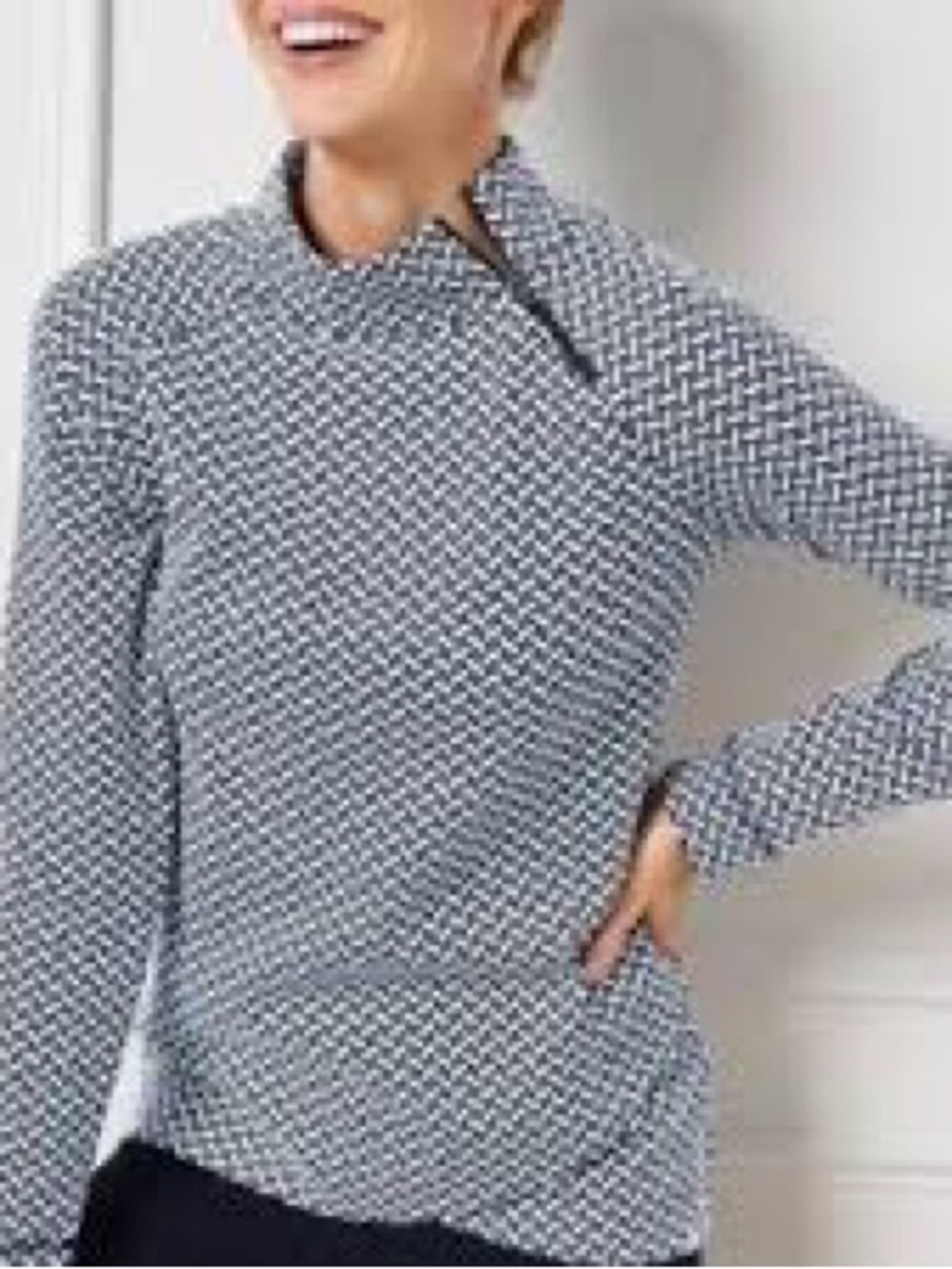 T by Talbots Mock Neck Quarter-Zip Pullover Size M